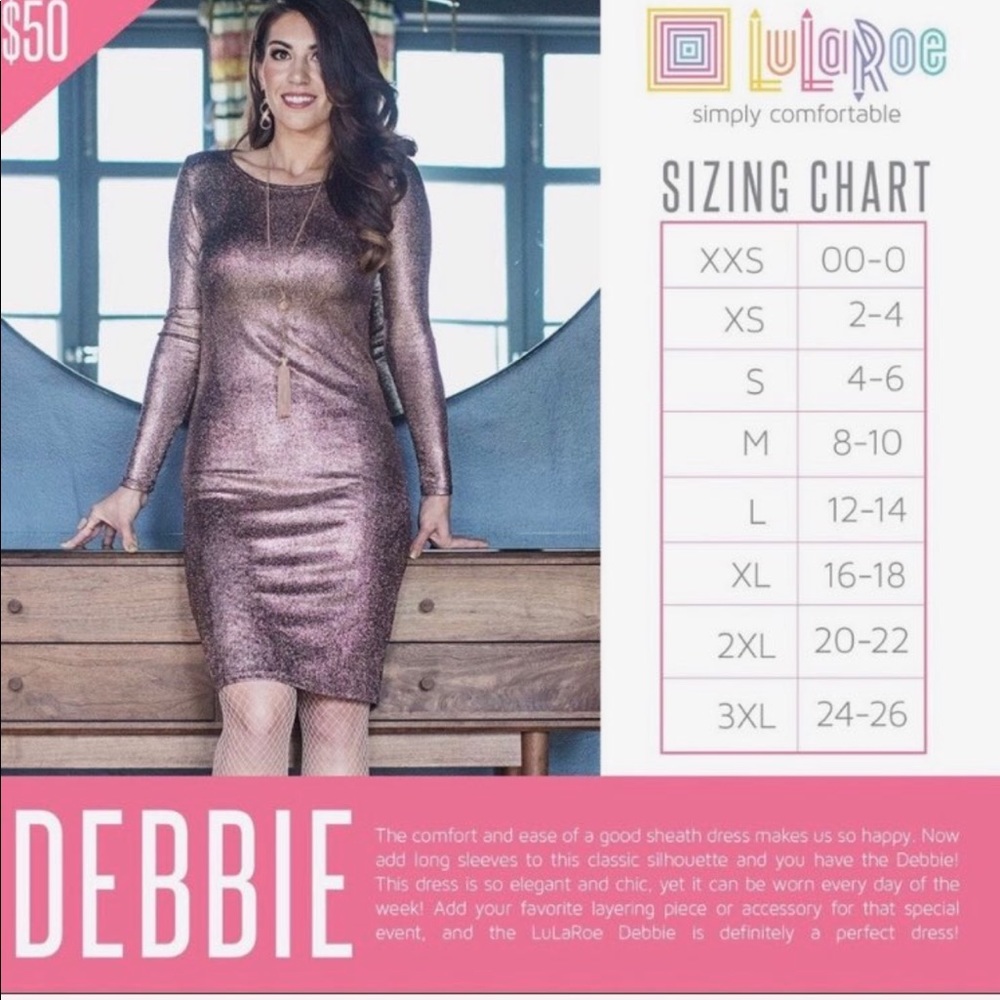 🆕 NWT🕶 Lularoe DEBBIE dress - Picture 4 of 6
